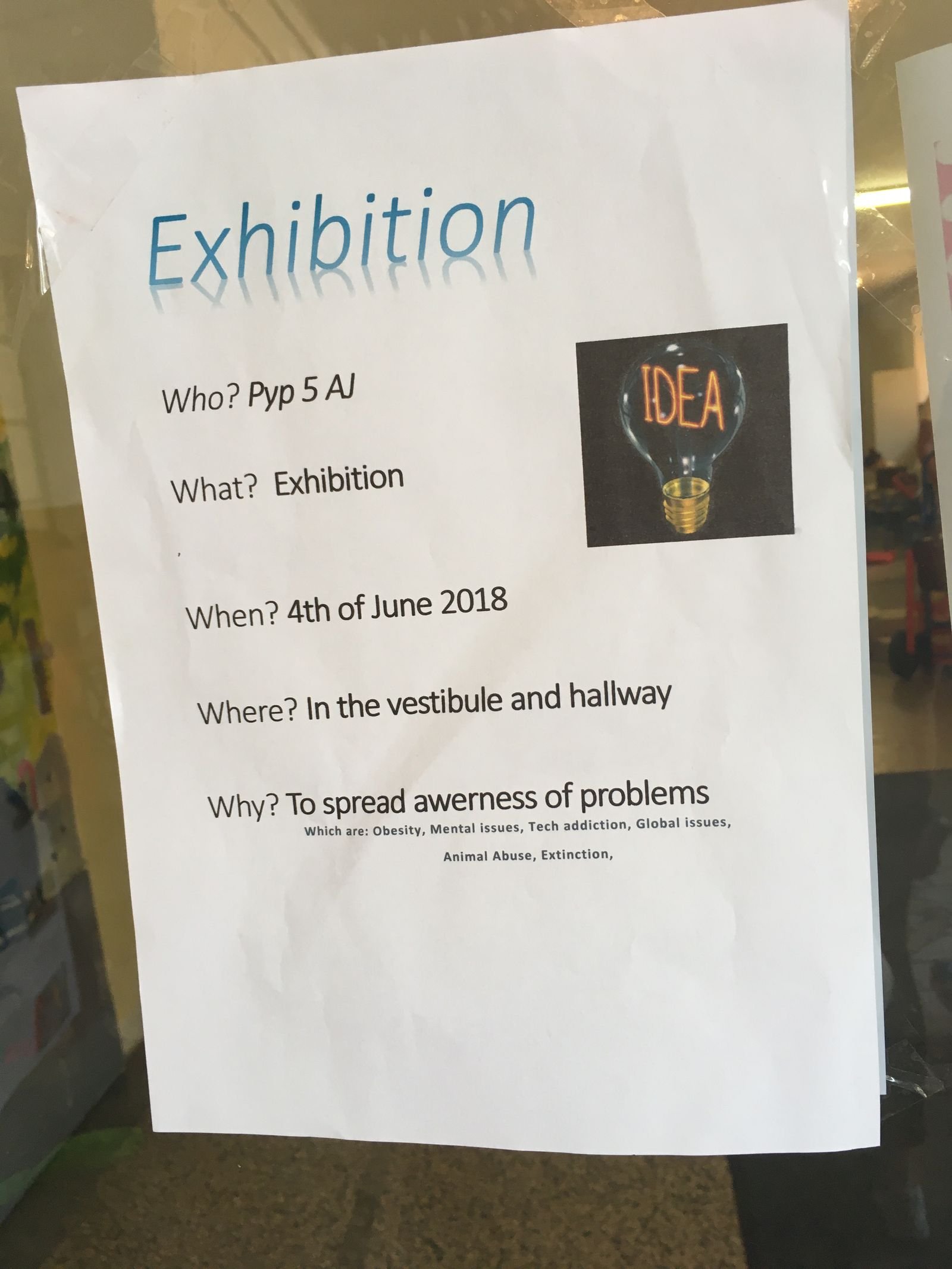 PYP 5 Exhibition Day June 2018